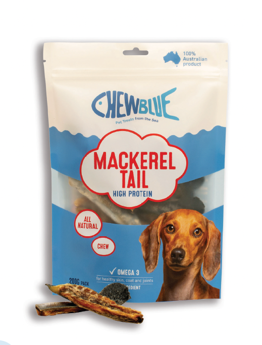 ChewBlue Mackerel Tail High Protein Dog Treat 170G