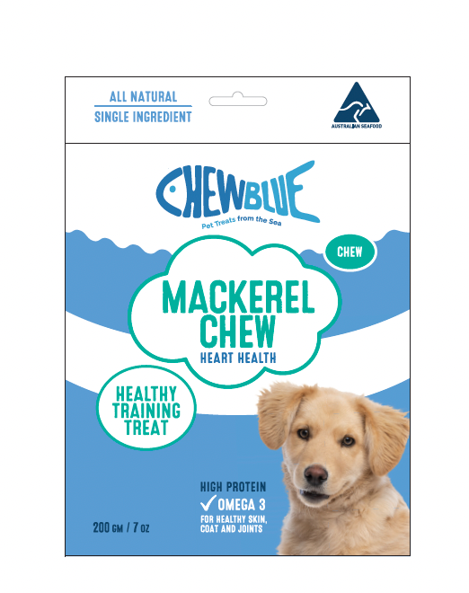 ChewBlue Mackerel Chew High Protein Dog Treat 200G