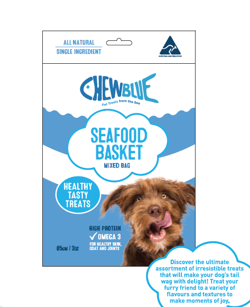 ChewBlue Seafood Basket High Protein Dog Treat 85G