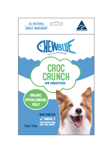 ChewBlue Croc Crunch High Protein Dog Treat 75G