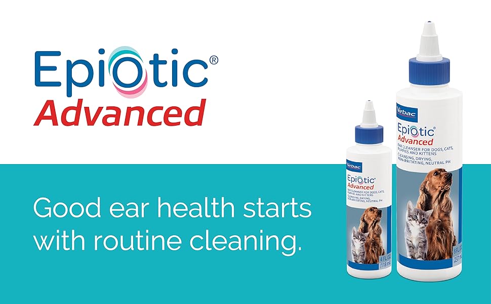 Virbac EPI-OPTIC Ear Cleanser for Dogs and Cats 125ML