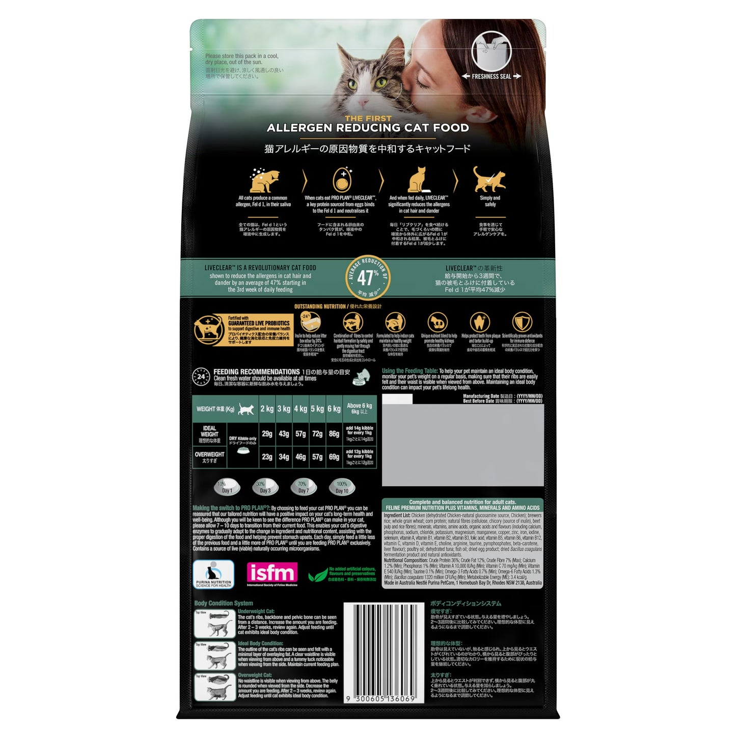 Purina Pro Plan Cat LiveClear Indoor Hairball Control - Chicken