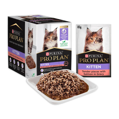 Purina Pro Plan Cat Wet Kitten (85g x 12) - Chicken / Salmon