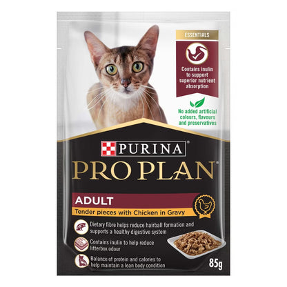 Purina Pro Plan Cat Wet Adult Essentials (85g x 12) - Chicken 12x85g