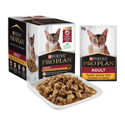 Purina Pro Plan Cat Wet Adult Essentials (85g x 12) - Chicken 12x85g