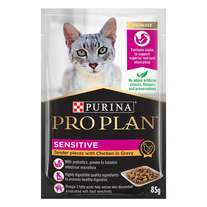 Purina Pro Plan Cat Wet Sensitive Skin & Stomach (85g x 12) - Chicken 12x85g