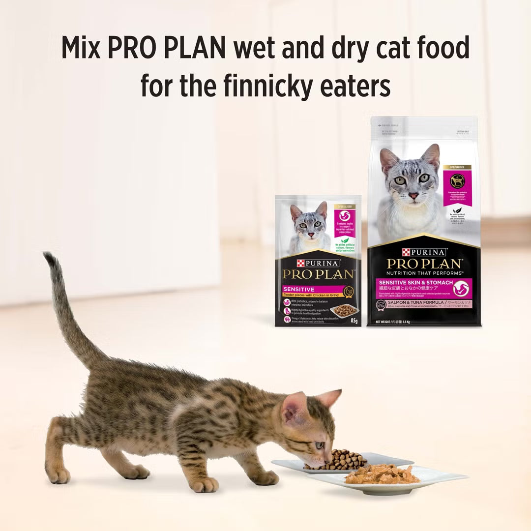 Purina Pro Plan Cat Wet Sensitive Skin & Stomach (85g x 12) - Chicken 12x85g