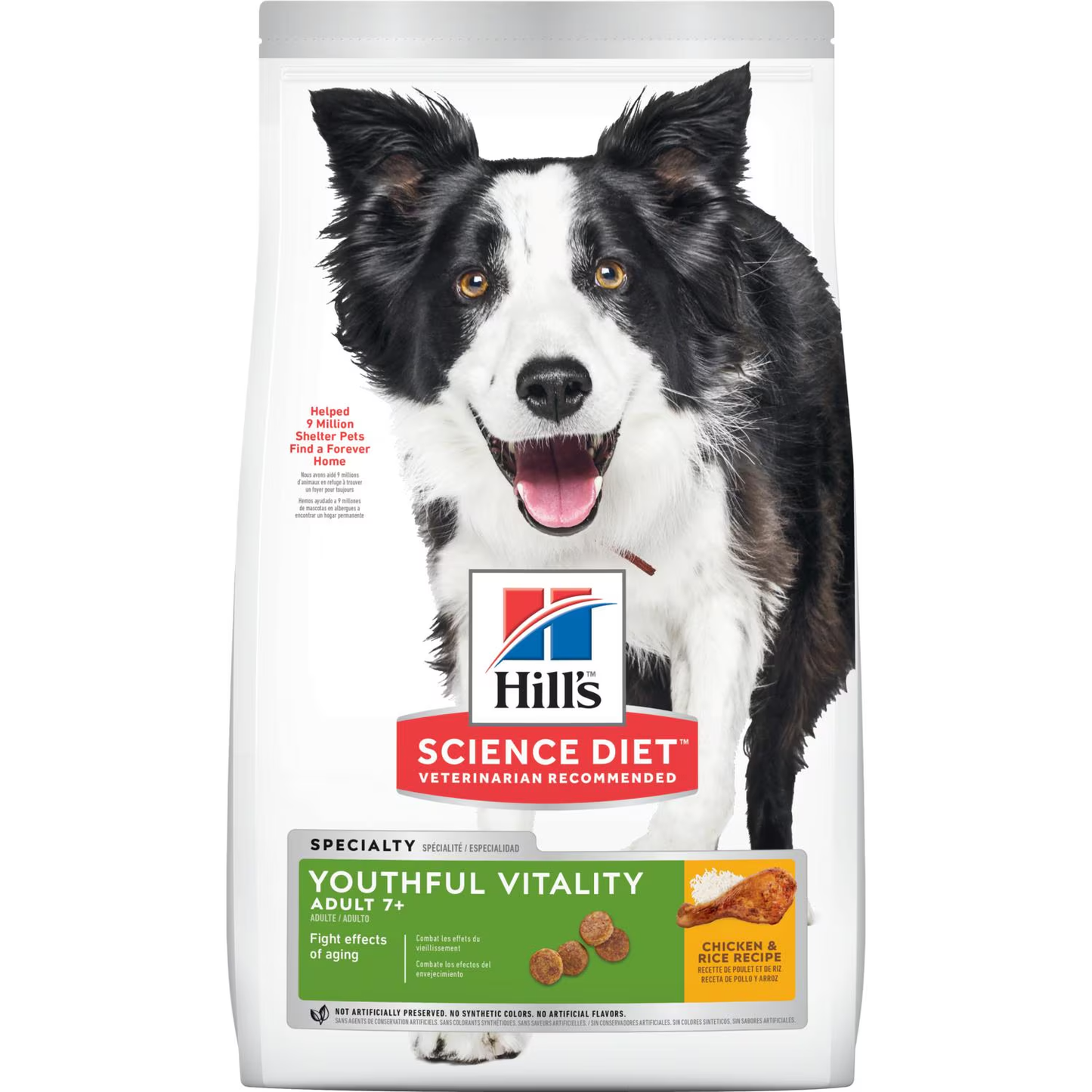 Hill's Science Diet Adult 7+ Senior Vitality Chicken & Rice Recipe dog food 21.5 lbs