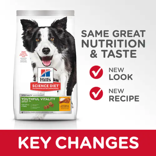 Hill's Science Diet Adult 7+ Senior Vitality Chicken & Rice Recipe dog food 21.5 lbs