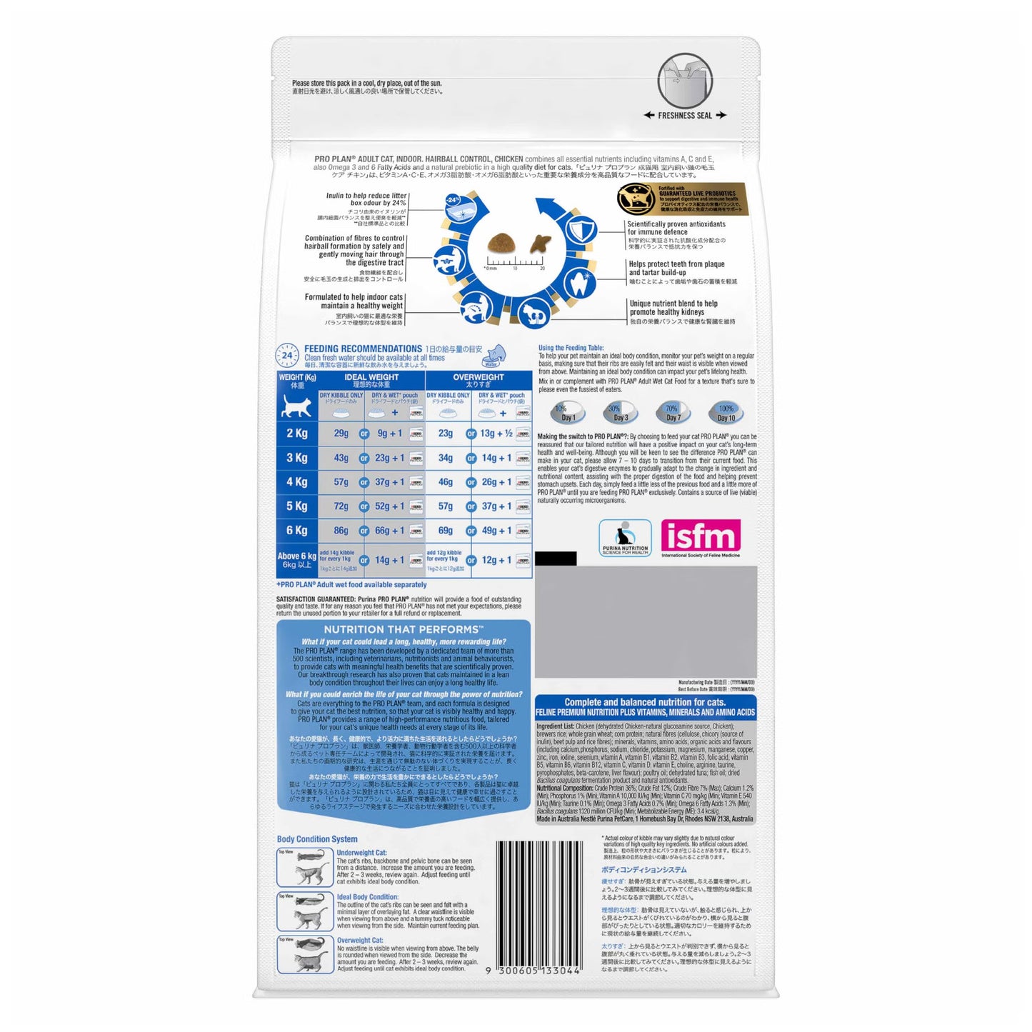 Purina Pro Plan Cat Indoor Hairball Control - Chicken