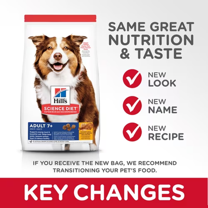 Hill's Science Diet Adult 7+ Chicken Meal, Barley & Rice Recipe dog food 12KG