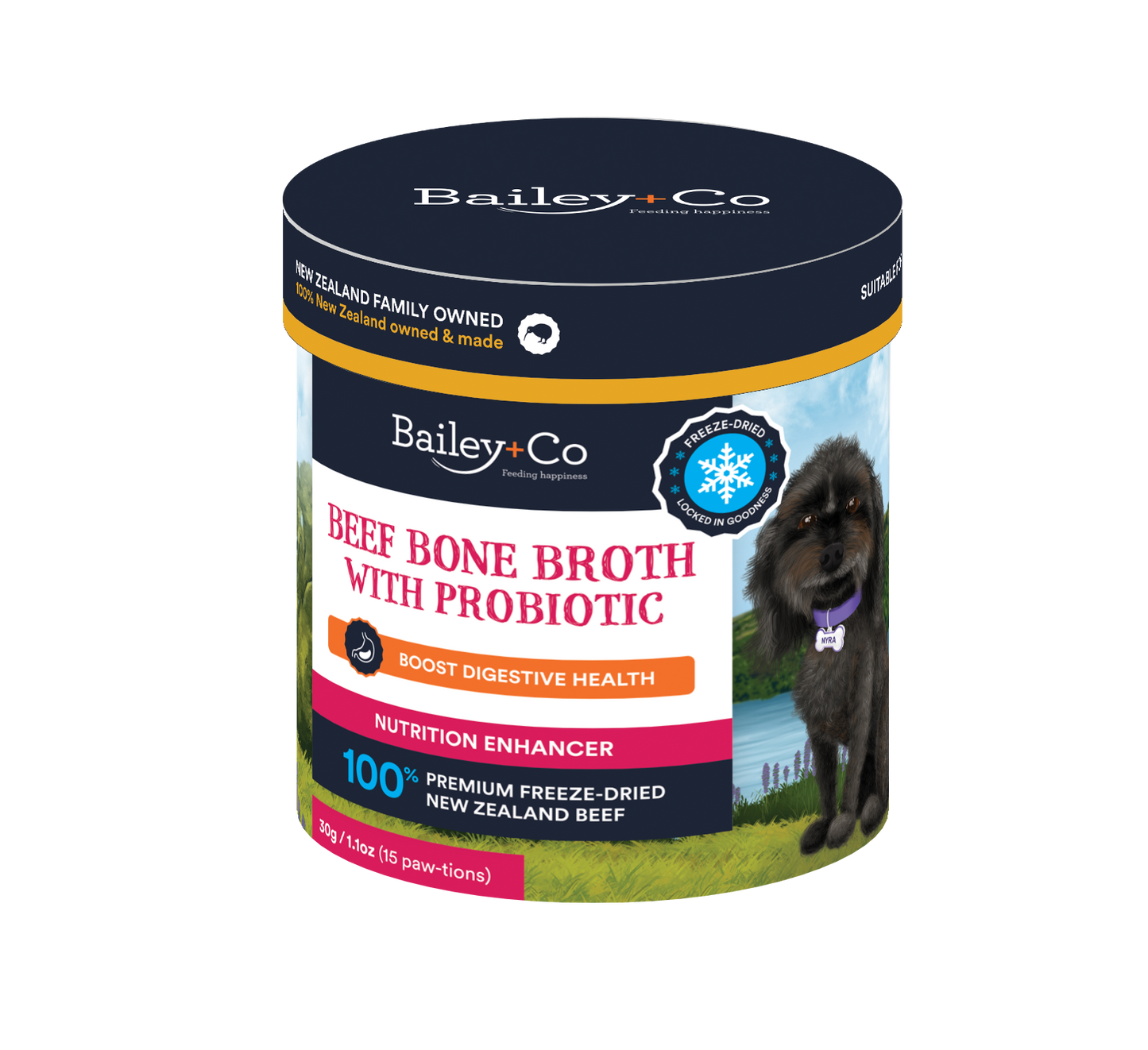 Bailey+Co Dissolvable Freeze Died Bone Broth + Probiotics (Digestive Health)