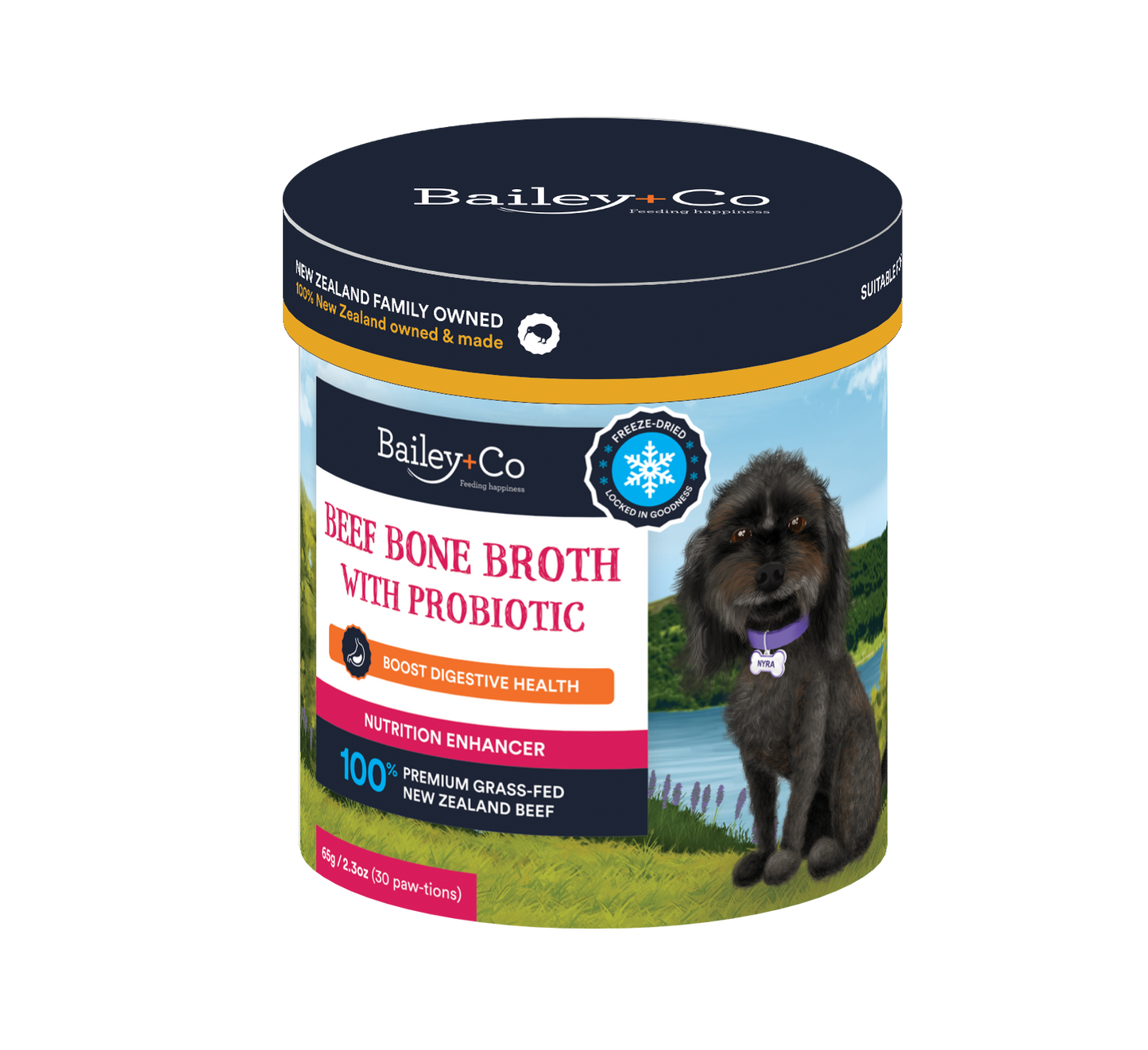 Bailey+Co Dissolvable Freeze Died Bone Broth + Probiotics (Digestive Health)