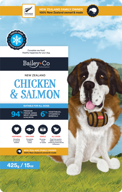 Bailey+Co Freeze Dried Complete Chicken & Salmon Diet (Dog)