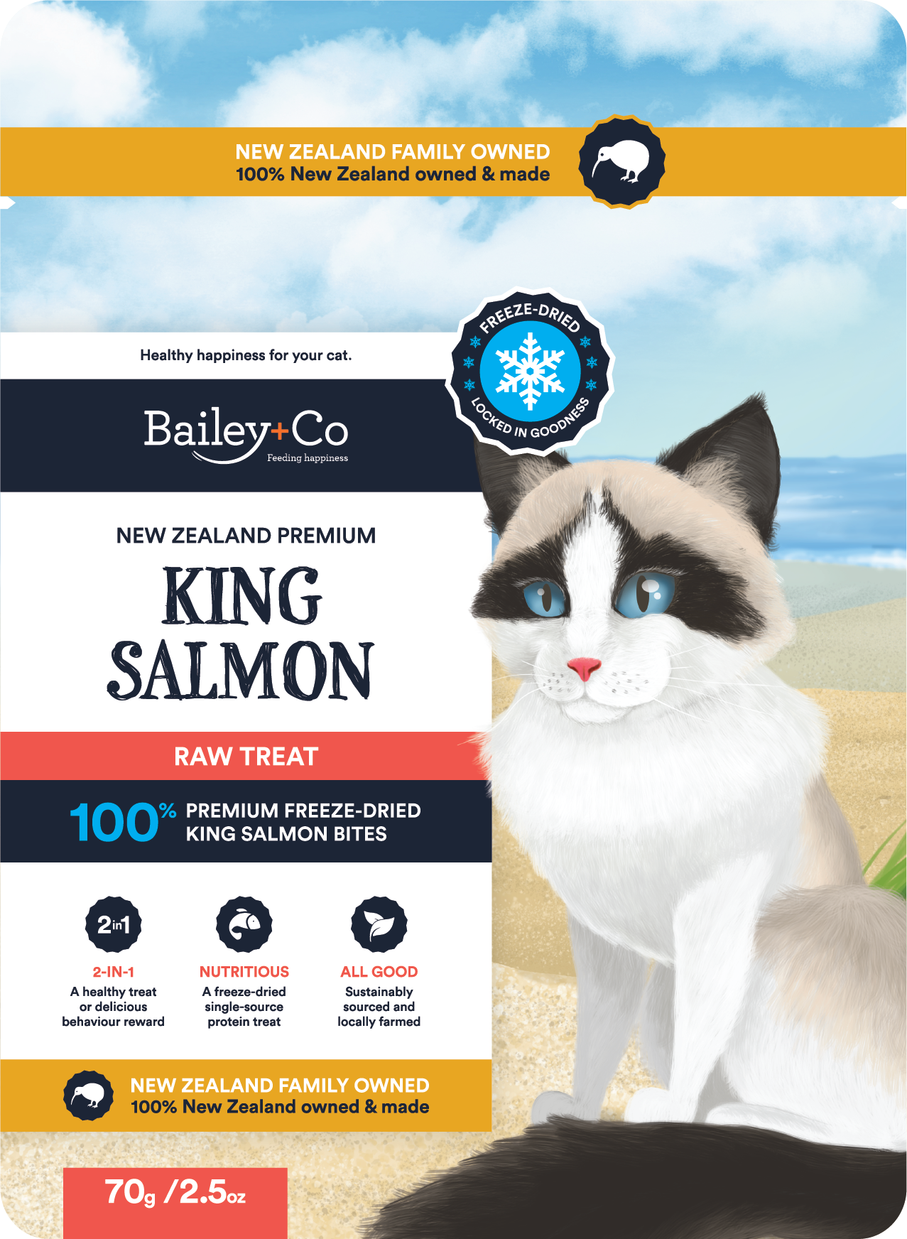 Bailey+Co Freeze Dried Salmon 70g - Feline