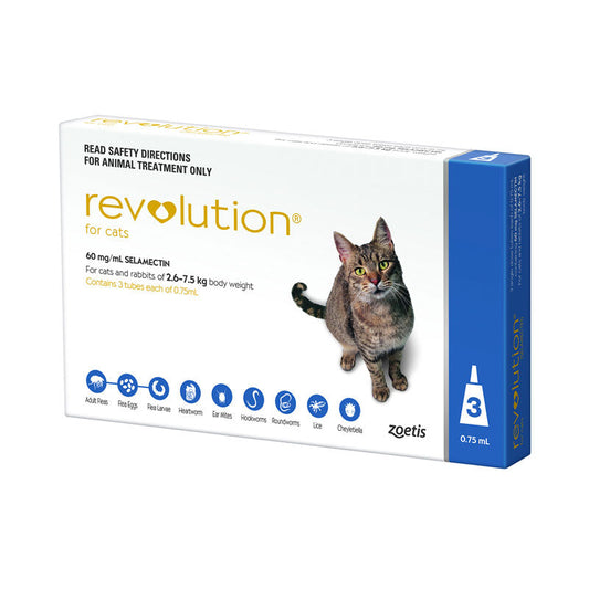 Revolution Cats 2.6–7.5 kg — 3 doses