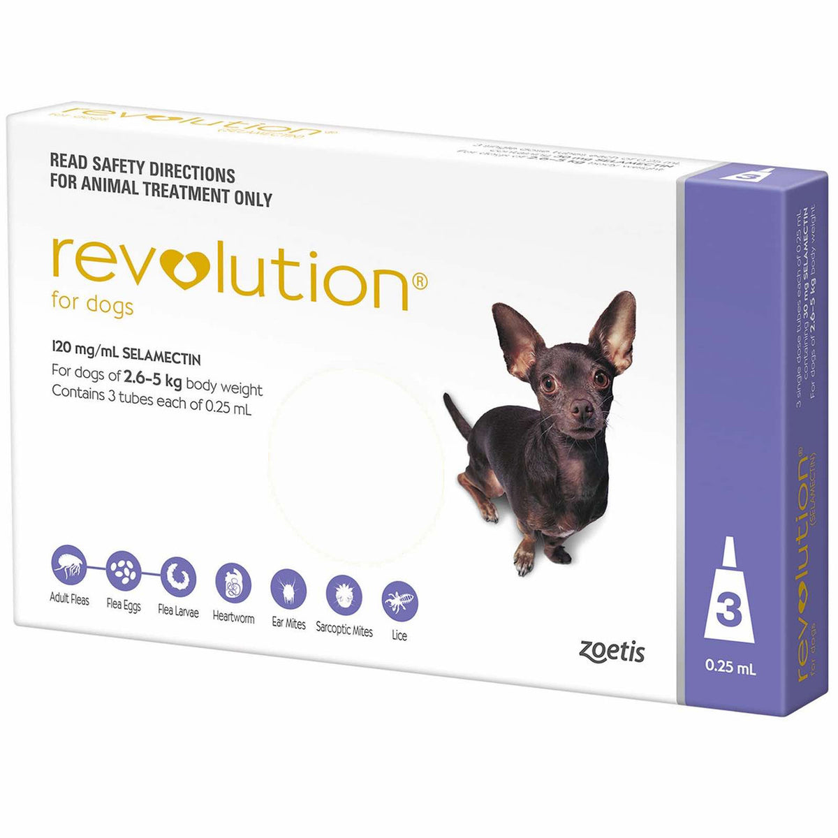 Revolution Dogs 2.6–5 kg — 3 doses