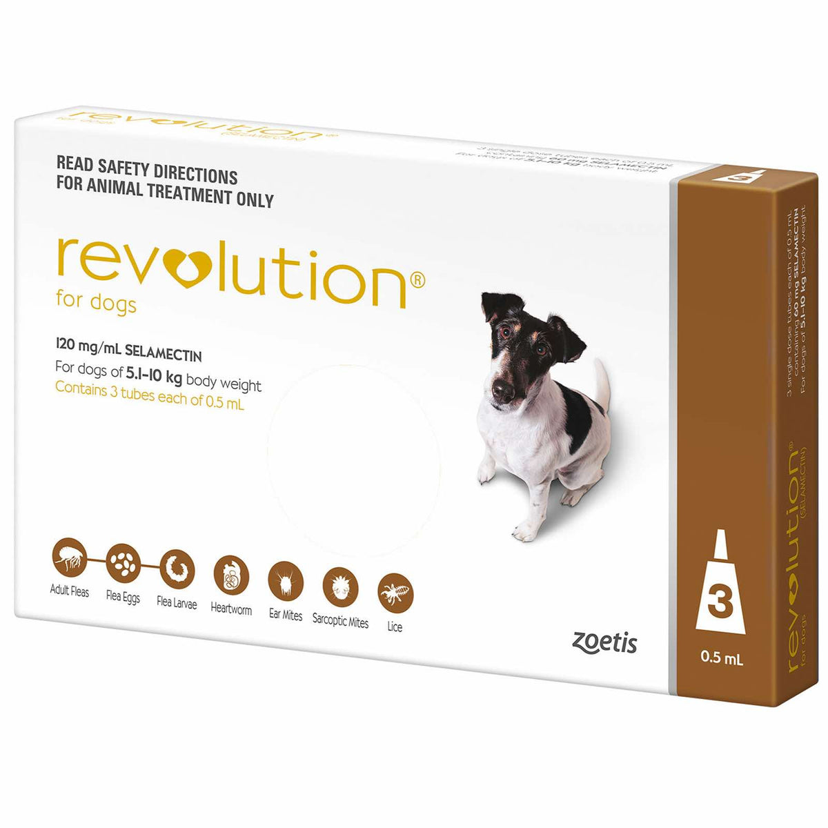 Revolution Dogs 5.1–10 kg — 3 doses