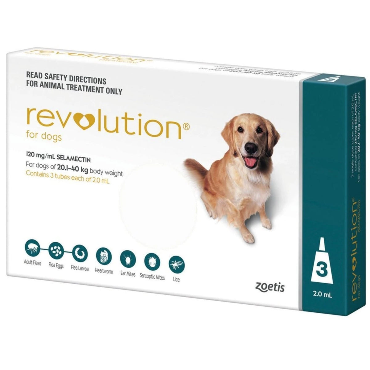 Revolution Dogs 20.1–40 kg — 3 doses