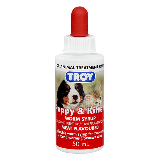 Troy Puppy & Kitten Worm Syrup 50 mL