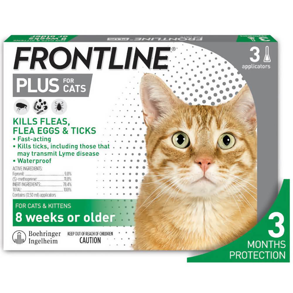 FRONTLINE Plus for Cats — 3 pipettes