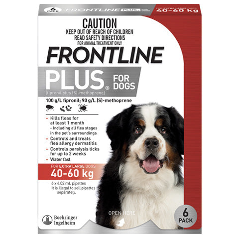 FRONTLINE Plus for Dogs — Extra Large / 6 pipettes