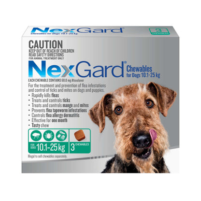 NexGard 10.1–25 kg — 3 chews