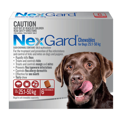 NexGard 25.1–50 kg — 6 chews
