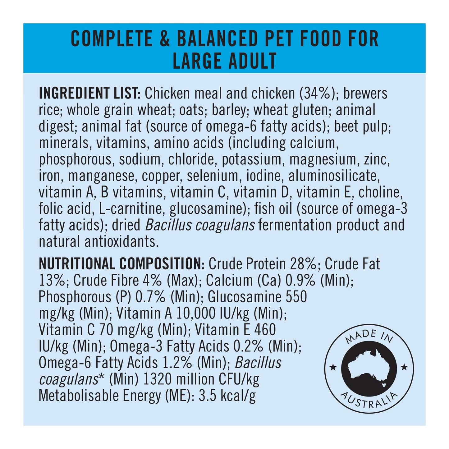 Purina Pro Plan Dog Adult Large - Chicken