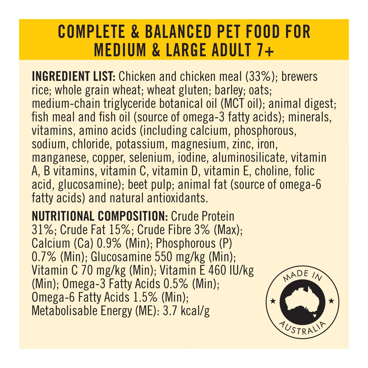 Purina Pro Plan Dog Adult 7+ Bright Mind - Chicken