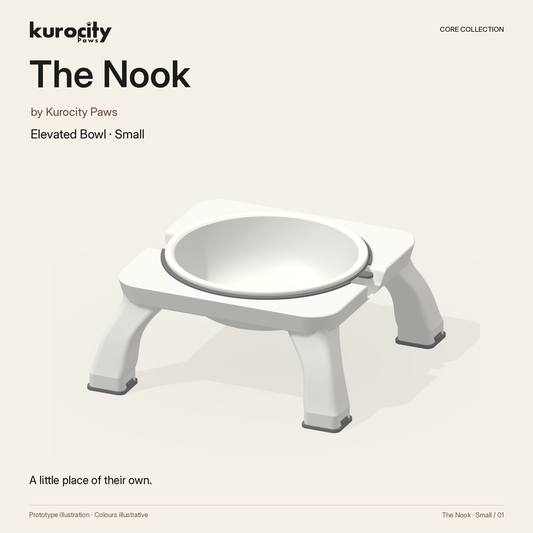 The Nook by Kurocity Paws, Small: collection cover and product appearance. Prototype illustration.